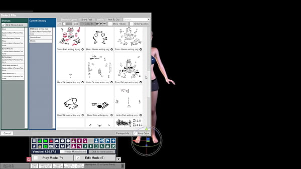 Body writing on Virt-A-Mate 3D models - Tutorial 