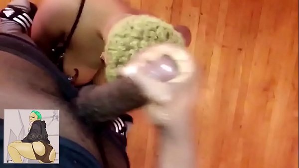 Green Hair Thot SuckingOn SexGodPicasso’s Huge Black Dick On Her Knees