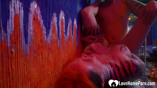 Banging_my tattooed_sugar with orange hair