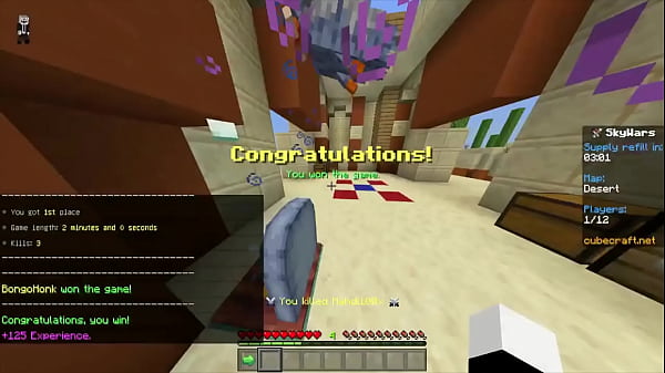 Playing skywars because yes minecraft 