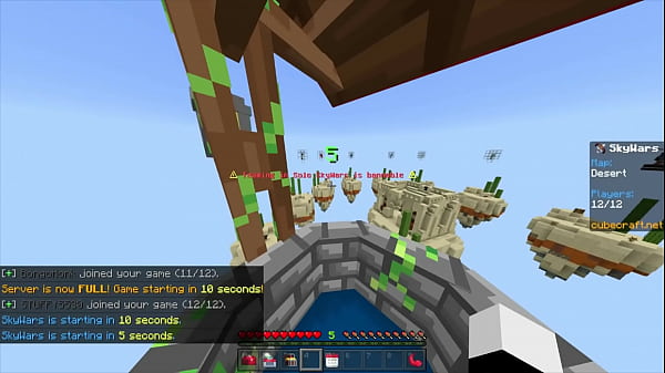 Playing skywars because yes minecraft 