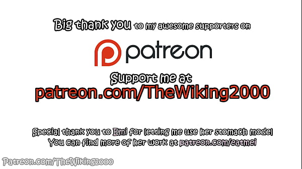 Two giantesses make out and swallow shrunken man