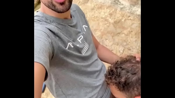 Play MP4 - Hot daddies sucking each other big cock outdoors