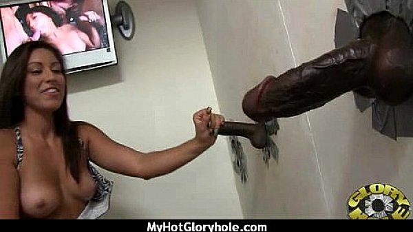 Ebony Hottie Milking Cocks in the Gloryhole 13 