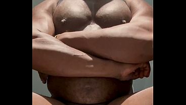 Latex Encased Muscle Butt Nippleplay Wank Cum Solo