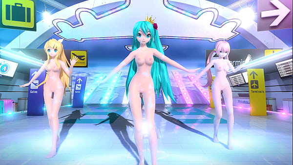 Hatsune Miku Rin_Luka Tricolore Airline Project diva NudeMod Full Nude
