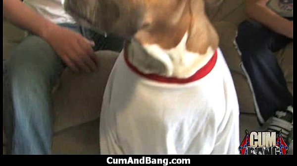 Supr hotebony chick blows a group of white dicks 28