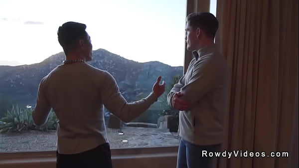 Famous action star Jkab Ethan Dale brought home handsome man from set Jay Tee and in bedroom sucked his big cock before anal fucked him 