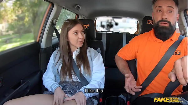 Italian Brunette Driving Blowjob - Fake Driving School thumbnail