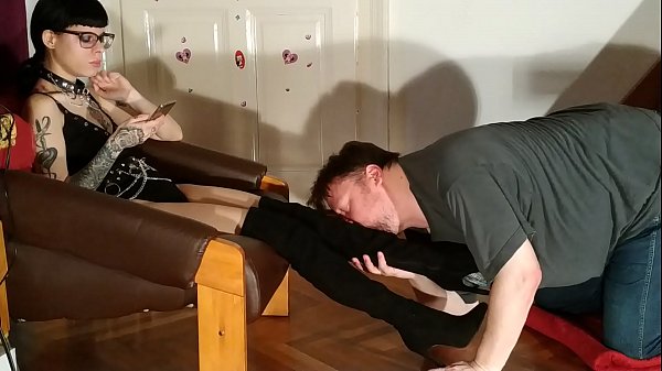 Servan Sniffing My Smelly And Sweaty Boots Socks And Foot Hd thumbnail