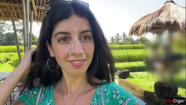 Cumwalk in_Public Cafe Eating PastaCarbonara with_Sperm onFace