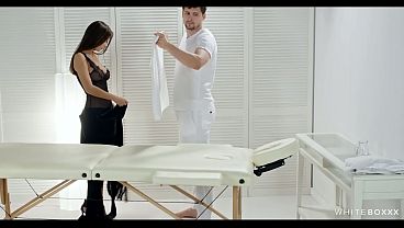 Long-haired Babe In Heels Arrives For A Massage And Gets Oiled Head To Toe thumbnail