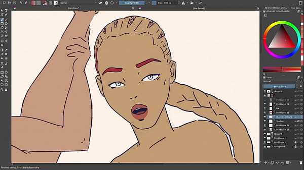 Busty black ladies speedpaint 