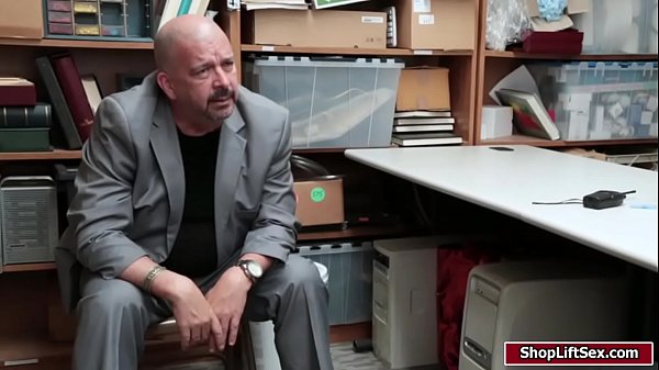 Mall officer fucks a teen shoplifter