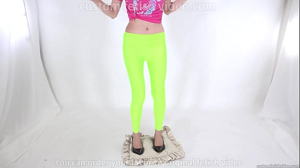 Beautiful legged woman stepping on_cushion_with high heels