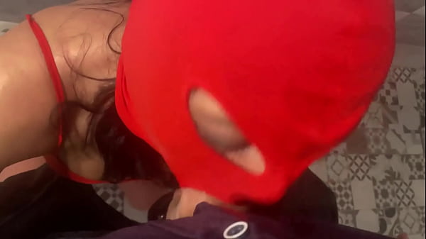 Sheer Red Seduction &ndash_ Masked Blowjob &amp_ Doggy with Double Cum on My Downjacket- preview