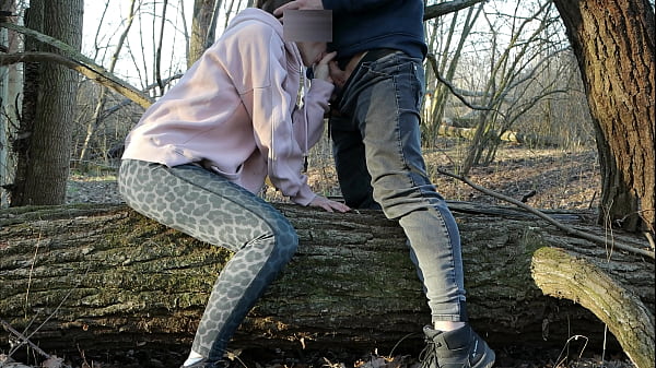 Red Bitch Sucks My Dick in the forest while herhusband is_not around.