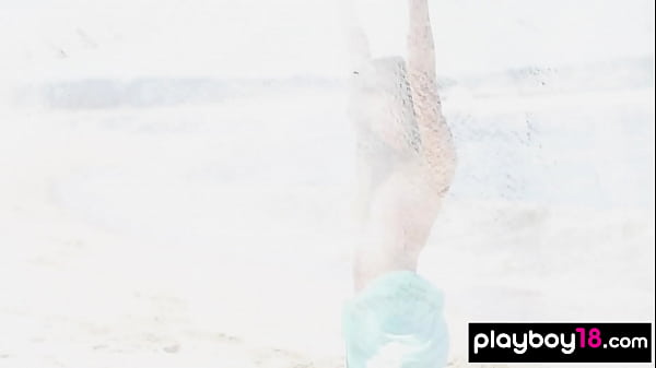 All natural_ukrainian Lilii stripping on_the beach