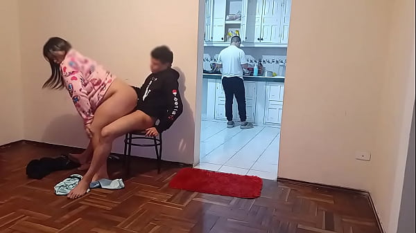 I Give A Few Lessons To While Her Dad Is In The Kitchen He Almost Caught Us thumbnail