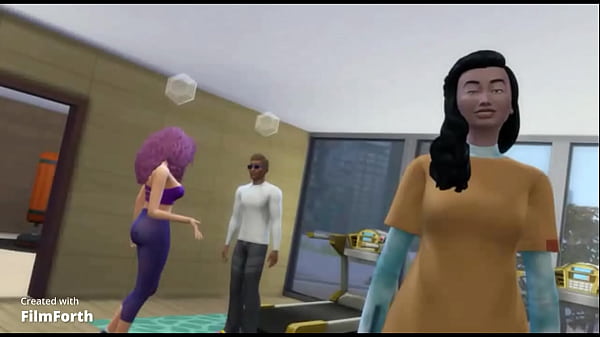 Interracial Cuckold Wife in the gym workout - the sims_4
