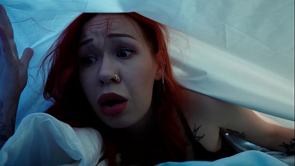 Tangled in bed sheets stepmom begged help me while i fucked her doggy