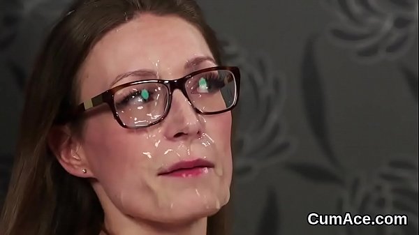 Wicked hottie gets sperm shot on her face sucking all the love juice 