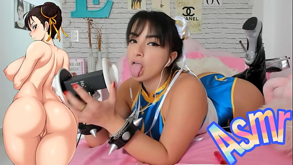 Asmr Intense Chun Li Cosplay Ear Licking Dildo Riding And Wet Pussy Sounds thumbnail