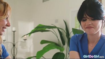 Ebony Massage Instructor Ana Foxxx Teaches Students Demi Hawks And Yhivi How To Give A Massage With A Happy End.in Order To Do That They Lick The Milf thumbnail