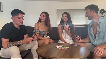 Nonton Card Game Gets Naked, Turns Into Orgy - Sofia Sweet Secret And Andy Bloom thumbnail