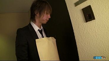 This individual was poised at the entrance, eager to engage in vigorous intimacy with her. 