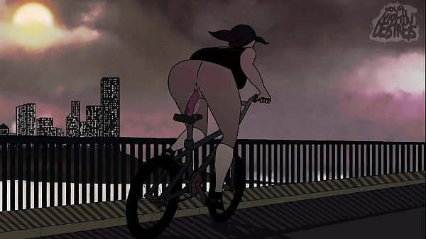 Nonton Riding Her Dildo Bike Throughout City (with Sound) thumbnail