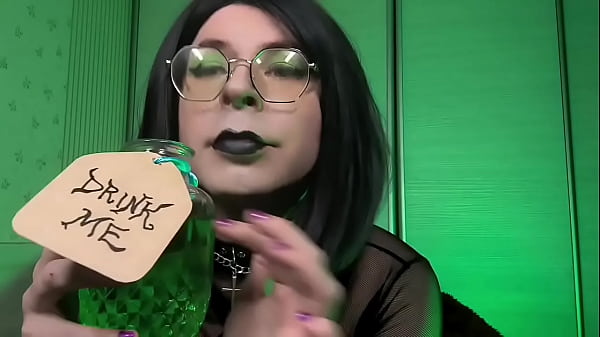 ASMR SFW - Trans Mad Alice - Alice In Wonderland - "Drink Me"  / Soft Tease Video "Green" 