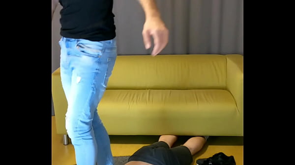 Muscular master tramples sub in Airmax and bf 