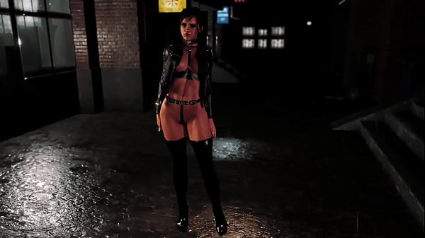 Young prostitute ellie williams lures customers by dancing in the rain