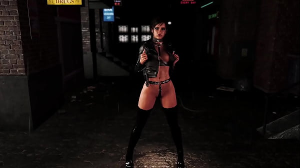 Young prostitute ellie williams lures customers by dancing in the rain 