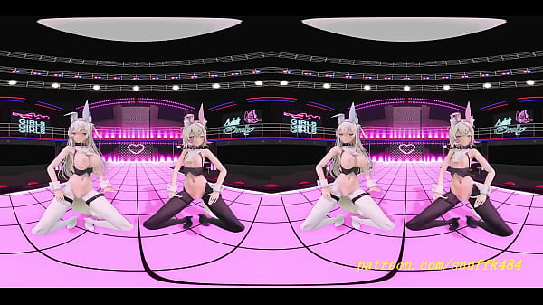 VR180_mmd FuwaMoco Dance 3d hololive Hentai