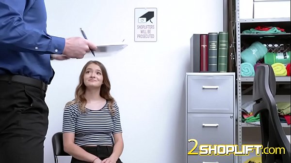 Skinnyteen was caughtstealing at themall bya hornyfit officer