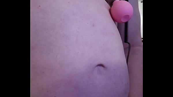 Older chubby guy loves pumping his super-sensitive nipples