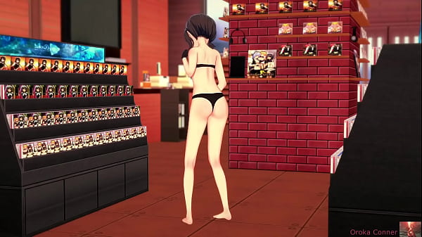 19 year old megumin cosplayer explores herself in a sensual show 