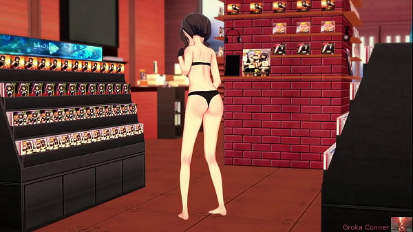 19 year old megumin cosplayer explores herself in a sensual show 