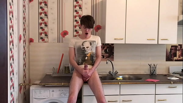 Hot Stepson Touches His Extra Long Dick 