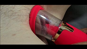 Hot amateur teen pussy explodes with this sucking licking toy 