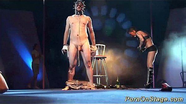 extreme fetish show on stage 