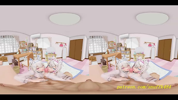VR180 mmdFuwaMoco BlowJob 3d hololive Hentai