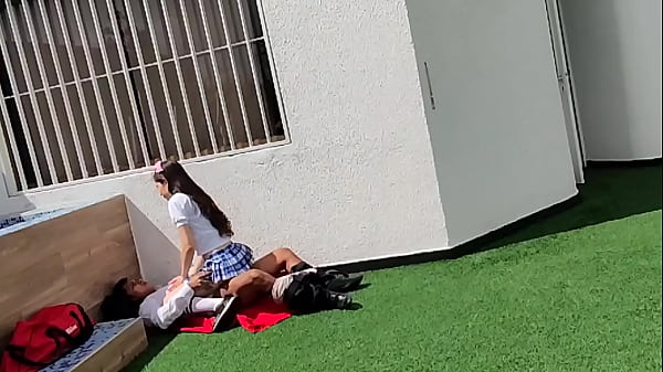 Play MP4 - Young schoolboys have sex on the school terrace and are caught on a security camera&period;