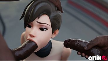 Tracer Got Bored & Took Two BBCs For Service &ndash_ 3D Overwatch Animation