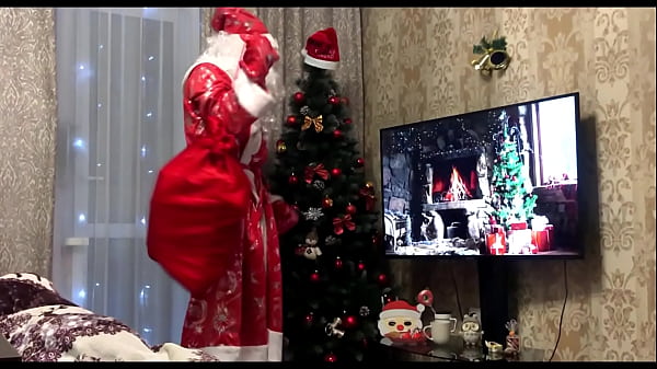 Santa Claus fucks a tired guy's toy 