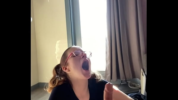 Girl next door strokes huge load out of moaning stud