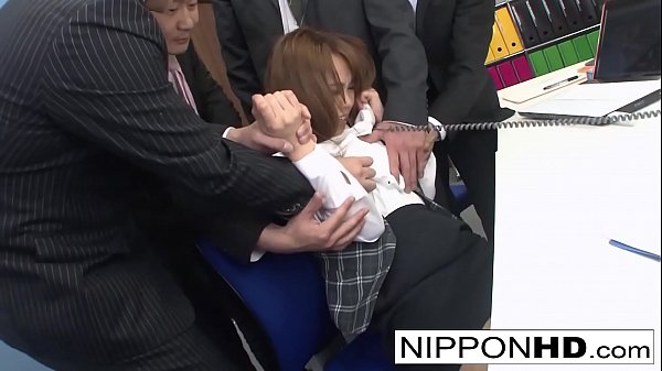 Asian secretary gets played with while_she's on the_phone