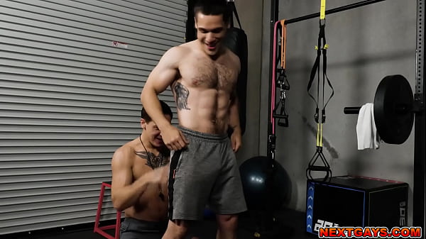 Andrew Miller and coach Dalton Riley have anal sex in gym 